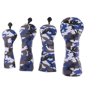 Hoja de cuero Mazo Imán OEM Personalizado Golf Madera Conductor Putter Hierro Cubiertas Golf Club Cubierta Golf Head Cover Impermeable - Product Image 1