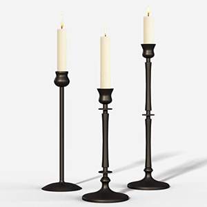 Elegant Metal <b>Pillar</b> <b>Candle</b> Holders for Home Decor Dining & Wedding Table Centerpiece Stylish Candelabra Design with <b>Candle</b> Jars - Product Image 4