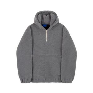 Manufacturer Custom 14 Zip Hoodies & Sweatshirts Lamb Wool Pullover Winter Thick Teddy <b>Sherpa</b> <b>Fleece</b> 500gsm Hoodie For <b>Men</b> - Product Image 1