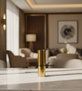 Jarrón Cilíndrico Moderno de Acero Inoxidable con Acabado Dorado |   Florero Ecológico para Mesa de Boda, Decoración para el Hogar y Hoteles - Product Image 1