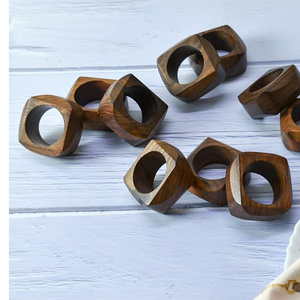 Resin & <b>Wood</b> Circular Handmade with Best Quality Hotel Ware Napkin <b>Ring</b> Wholesale Handmade with Cheap Price - Product Image 3