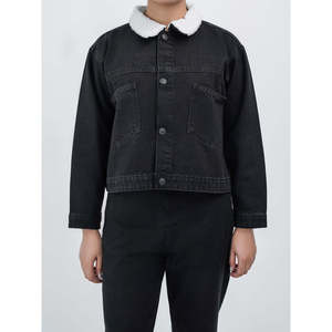 เสื้อแจ็คเก็ตยีนส์ผ้าฝ้ายติดกระดุมสำหรับผู้หญิง ORION - Product Image 2