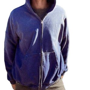 <b>Men</b> Zipper <b>Hoodies</b> Washed Warm Custom <b>Purple</b> Dyed 360GSM <b>Men's</b> Hoodie Oversized Heavyweight Zipper <b>Hoodies</b> - Product Image 6