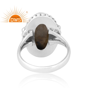 Anillo apilable de piedras preciosas de labradorita Natural de Plata de Ley 925, joyería personalizada para mujer, regalo para ella - Product Image 2