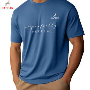 Nouveau stock T-shirt homme couleur personnalisée en gros Logo imprimé Tissu polaire polyester/coton de haute qualité Léger Écologique - Product Image 5