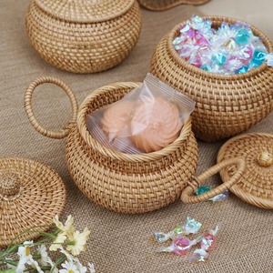Round <b>rattan</b> <b>box</b> to arrange things table Handmade <b>Storage</b> <b>Box</b> Eco-Friendly Natural Home and Home Decor Wholesale from Vietnam - Product Image 5