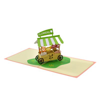 Fabricante flor 3D pop up tarjeta de felicitación para el día de la madre y el día de la mujer OEM u ODM