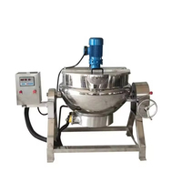 Marmite de cuisson en acier inoxydable à double enveloppe (gaz/vapeur/électrique) avec agitateur pour la fabrication de confitures et la concentration de sirops
