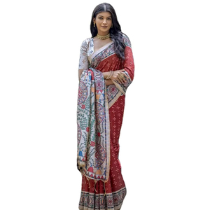 Ropa nupcial tradicional india a la moda, hermosa ropa de fiesta de colores, tela cómoda, Sari indio de alta calidad - Product Image 1