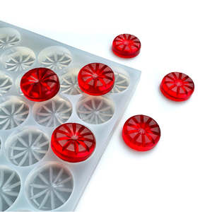 Half Sheet Mold Vector mold Silicone <b>Round</b> Pie Breaker Gummy <b>Tray</b> for Starch Free Confectionery and Gummy Batch Production - Product Image 1