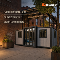 BlocNEST Maison Conteneur Extensible Kit de Maison Modulaire Préfabriquée en Acier pour Résidence Familiale, Camping et Vacances