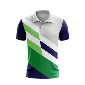 2024 Nieuwe Trending Stijl Ademende Gesublimeerde Polo T Shirts Voor Mannen Met Lage Moq/Gesublimeerde Golf Polo Shirts Voor Mannen