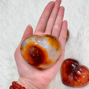 Nouvelle arrivée sculptée à la main en agate rouge cristal coeur pierre gravure naturelle coeur gonflé pour la méditation décoration de la maison Feng Shui - Product Image 2