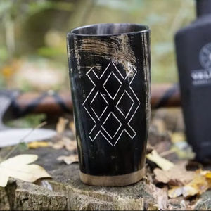 แก้วเขาควายทำด้วยมือทนทานไม่เหมือนใครสำหรับนักสะสมสไตล์ชนบทและใช้เครื่องดื่มที่เป็นมิตรกับสิ่งแวดล้อม - Product Image 1