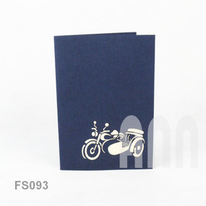 ANN HANDICRAFT FS093 Handmade Traditional Japanese Paper 3D Pop-up Side Car Birthday Card Foldable <b>Matte</b> <b>Varnishing</b> Greeting - Product Image 6