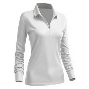 <b>Women</b> Golf Clothing 100% Cotton <b>Women</b> <b>Long</b> <b>Sleeve</b> <b>Polo</b> <b>Shirts</b> Customized - Product Image 5