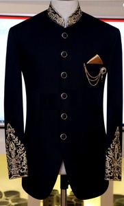 DAZZLING VELVET INDO-WESTERN JACKET WITH <b>PANT</b> DRESS WITH BEAUTIFUL ZARDOZI Embroidery for Party/WEDDING Dress @ 2022 - Product Image 2