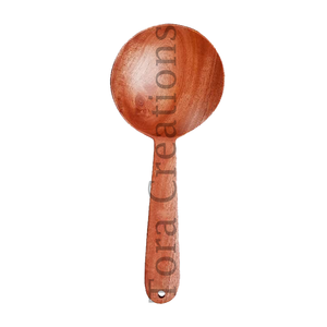 Cucharón ranurado de madera de neem hecho a mano sin químicos y seguro para alimentos para cocinar y servir utensilios de cocina multiusos - Product Image 3