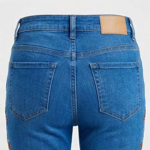 Meilleur design, dernière arrivée, pantalon évasé en denim pour femmes, coupe-vent, couleur personnalisée, pantalon évasé, vêtements décontractés, coton respirant - Product Image 4