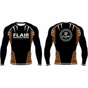 Personalizado Durable Nylon BJJ Rash Guard Larga Protección UV Anti-UV Compresión Camisa Transpirable y Cómodo - Product Image 4