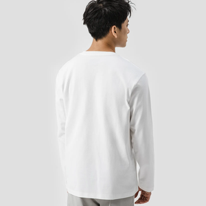 男士印花精梳棉基础长袖t恤 - Product Image 2