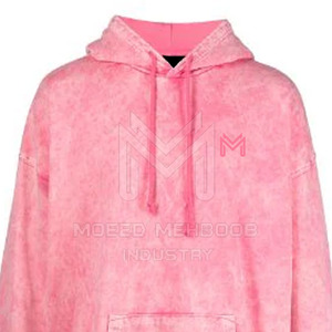 Sudadera con Capucha para Hombre, Estilo Lavado Ácido, Transpirable, Impermeable, de Alta Calidad, Algodón y Poliéster, Diseño Liso, Técnica de Teñido Sólido, para Invierno - Product Image 2