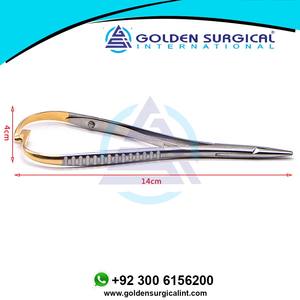 Pince à épiler en acier inoxydable porte-aiguille pince orthodontique avec manche en or Instrument d'outil chirurgical dentaire - Product Image 4