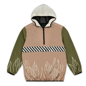 Veste coupe-vent de conception personnalisée par sublimation pour hommes, vestes à capuche d'extérieur avec fermeture éclair complète respirantes et coupe-vent réfléchissantes pour l'entraînement - Product Image 3