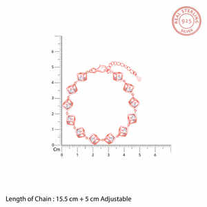 Pulsera de cristal cúbico de oro rosa Pulseras y brazaletes de cristal elegantes y lujosos - Product Image 3