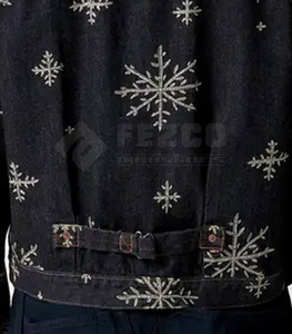 Veste en jean à capuche sur mesure en coton 100% pour hommes, grande taille, de haute qualité, fabriquée au Pakistan, vêtements d'hiver - Product Image 5