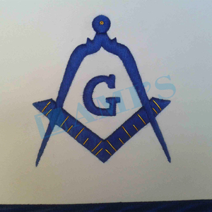 Gran oferta 2025 Blue Lodge Masters Mason delantal bordado a mano con lentejuelas insignia para coser precio bajo Premium Masonic Regalia - Product Image 2