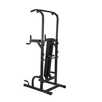 Tour de musculation multifonctionnelle portable et réglable en acier, station de dips et de tractions robuste pour l'entraînement musculaire