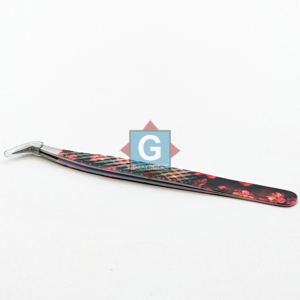 แหนบขนตาสำหรับต่อขนตาอุปกรณ์เสริมความงามทำจากสเตนเลสปลายเงินเงาออกแบบโลโก้ได้ตามต้องการ - Product Image 4