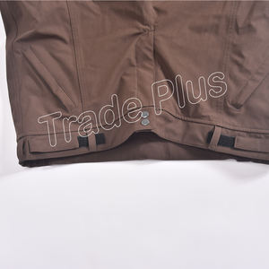 Pantalon de neige marron pour extérieur imperméable avec boucles de ceinture de conception de cargaison de ski chaudes poches zippées et chevilles élastiques - Product Image 3