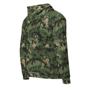 Stylish Men's Zipper Up Hoodie Cotton Polyester Winter Sweatshirt With Camo Printed Design Plain Dyed Men's Hoodies - Product Image 3