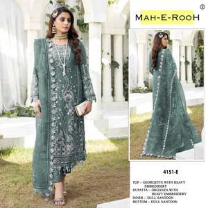 Costume pakistanais tendance avec séquences Travail brodé et travail manuel Travail Khatli - Product Image 3