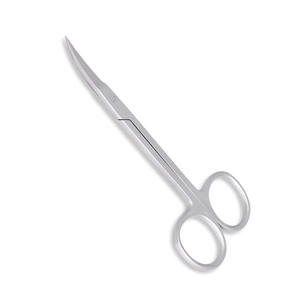 Tijeras alemanas de IRIS de acero inoxidable, hoja curva, acabado de arena, patrón delicado, afilado, 115mm, 4 12 pulgadas, tijeras quirúrgicas - Product Image 1