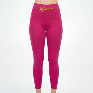 Leggings Deportivos de Cintura Alta Color Rosa Intenso para Mujer, Pantalones de Yoga y Fitness Personalizados OEM - Product Image 1