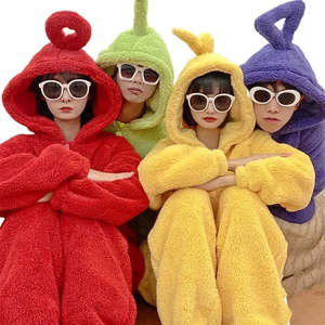 Costume de cosplay unisexe pour adultes, personnage Teletubbies, robot LED, coton, trench, bandeau en cuir, chemise à motif de personnage, robes - Product Image 1