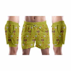 Pantalones cortos de gimnasio para hombre profesional con diseño ligero de secado rápido de verano ropa activa logotipo personalizado sublimación pantalones cortos de playa patrón sólido - Product Image 5