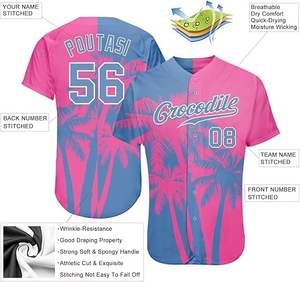 Venta al por mayor barato diseño personalizado camiseta de béisbol 100% poliéster camiseta de béisbol - Product Image 1