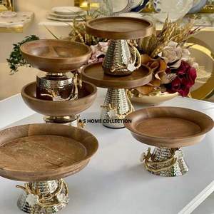 Boîte en bois avec couvercle en métal, grand bol à pâte, bol de service alimentaire, vaisselle, bol fait à la main, vente en gros à prix réduit, bonne qualité - Product Image 4