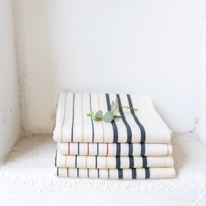Serviette de plage turque Imsa à fines rayures, 100% coton Peshtemal, 35x70 pouces - Product Image 2