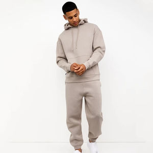 Conjunto Deportivo de Invierno para Hombre 2025, con Capucha, Forro Polar Transpirable, Diseño Personalizado con Logotipo Impreso Digitalmente, Chaqueta y Pantalones, Corte Regular, 100% Algodón - Product Image 2