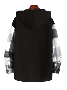 <span class=keywords><strong>Sweat</strong></span>-shirt <span class=keywords><strong>à</strong></span> <span class=keywords><strong>capuche</strong></span> épais pour homme, personnalisé avec logo brodé, <span class=keywords><strong>à</strong></span> manches longues, <span class=keywords><strong>à</strong></span> carreaux, avec fermeture éclair – Collection Automne-Hiver - Product Image 6
