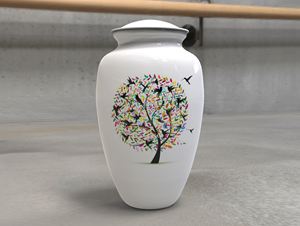 Urne funéraire en aluminium en métal noir pour cendres humaines avec sac de velours gratuit L MAX B EXPORTS - Product Image 4