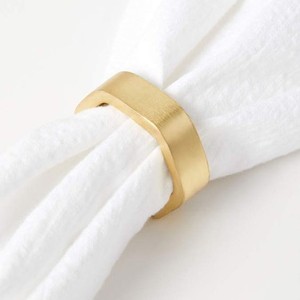 Material de latón dorado puro de alta calidad decoración del hogar mesa de comedor decoración servilletero elegante redondo - Product Image 1