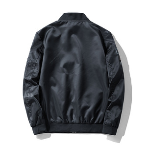 Chaqueta bomber de béisbol de manga de cuero personalizada, chaqueta bomber de talla grande para hombre, chaquetas de invierno informales para hombre - Product Image 5