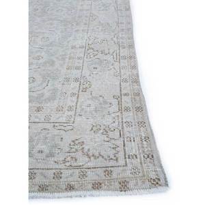 Tapis en laine noué à la main gris et noir vintage Pae-1656 – Nouveau tapis de salon rectangulaire à motifs abstraits pour couloir et maison - Product Image 4