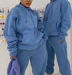 Conjunto de Sudadera Corta y Pantalones de Felpa de Alta Calidad OEM TREND para Mujer, Talla Grande, Sudadera de Verano, Pantalones Deportivos de Talla Grande, 100% Algodón - Product Image 3